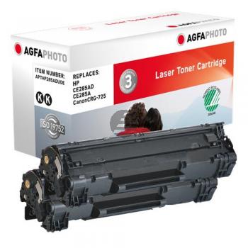 Agfaphoto Toner-Kartusche 2 x schwarz 2-Pack (APTHP285ADUOE) ersetzt CE285AD / 85AD Agfaphoto Toner-Kartusche 2 x schwarz 2-Pack (APTHP285ADUOE) ersetzt CE285AD / 85AD