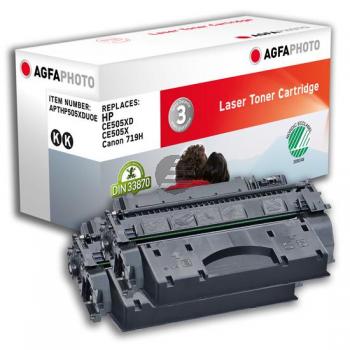 Agfaphoto Toner-Kartusche 2 x schwarz HC (APTHP505XDUOE) ersetzt CE505X / CE505XD Agfaphoto Toner-Kartusche 2 x schwarz HC (APTHP505XDUOE) ersetzt CE505X / CE505XD
