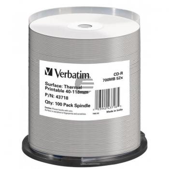 VERBATIM CD-R80 700MB 52x (100) CB 43718 thermo bedruckbar keine ID VERBATIM CD-R80 700MB 52x (100) CB 43718 thermo bedruckbar keine ID