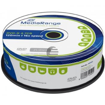 MEDIARANGE DVD-R 4.7GB 16x (25) CB MR403 Cake Box MEDIARANGE DVD-R 4.7GB 16x (25) CB MR403 Cake Box