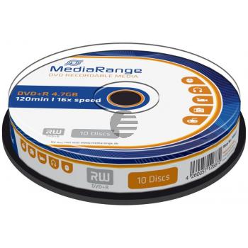 MEDIARANGE DVD+R 4.7GB 16x (10) CB MR453 Cake Box MEDIARANGE DVD+R 4.7GB 16x (10) CB MR453 Cake Box