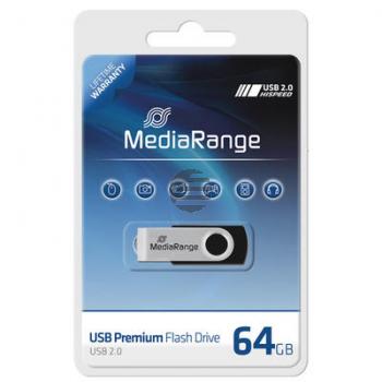 MEDIARANGE FLEXI USB STICK 64GB MR912 USB 2.0 schwarz-silber MEDIARANGE FLEXI USB STICK 64GB MR912 USB 2.0 schwarz-silber