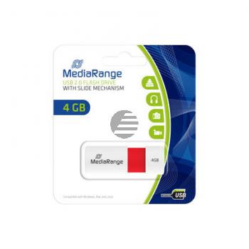 MEDIARANGE USB STICK 4GB ROT MR970 Schiebemechanismus MEDIARANGE USB STICK 4GB ROT MR970 Schiebemechanismus