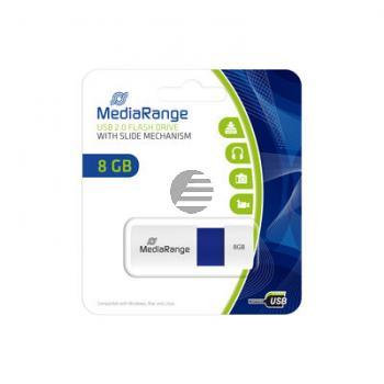 MEDIARANGE USB STICK 8GB BLAU MR971 Schiebemechanismus MEDIARANGE USB STICK 8GB BLAU MR971 Schiebemechanismus