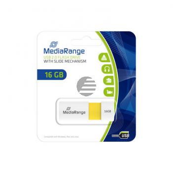 MEDIARANGE USB STICK 16GB GELB MR972 Schiebemechanismus MEDIARANGE USB STICK 16GB GELB MR972 Schiebemechanismus