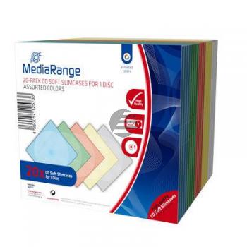 MEDIARANGE CD SLIM CASE (20) BOX37 5,2mm farbig 5x4Stk Retailpack MEDIARANGE CD SLIM CASE (20) BOX37 5,2mm farbig 5x4Stk Retailpack