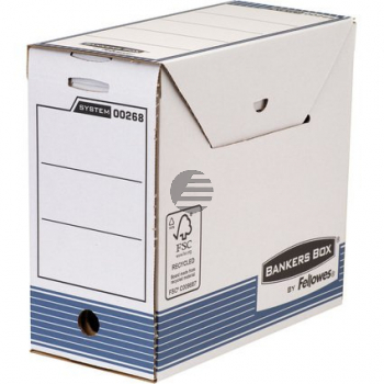 Fellowes Archivbox für Hängeregistratur blau/weiß 156 x 325 x 310 mm Fellowes Archivbox für Hängeregistratur blau/weiß 156 x 325 x 310 mm