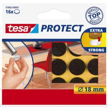 Tesa Protect Filzgleiter ø 18 mm braun Inh.16 Tesa Protect Filzgleiter ø 18 mm braun Inh.16
