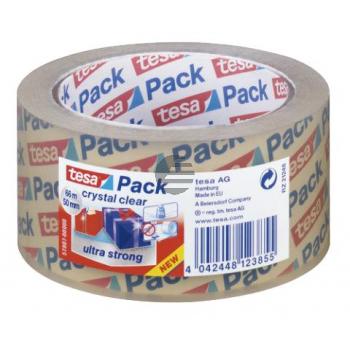 Tesapack Packband Crystal- clear Ultra Strong 50 mm x 66 m Tesapack Packband Crystal- clear Ultra Strong 50 mm x 66 m