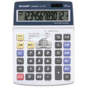 Sharp Tischrechner EL-2125C 12-stellig solar/Batterie Sharp Tischrechner EL-2125C 12-stellig solar/Batterie