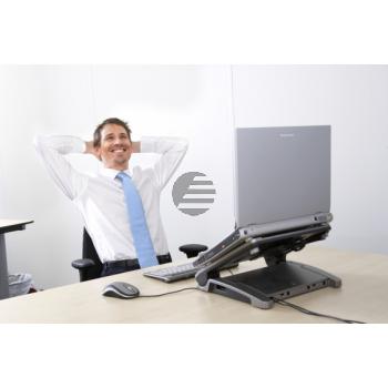 BNET340 BAKKER NOTEBOOKSTAENDER Ergo T340 grau-silber Kunststoff