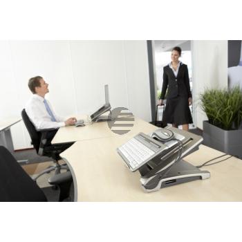 BNET340 BAKKER NOTEBOOKSTAENDER Ergo T340 grau-silber Kunststoff
