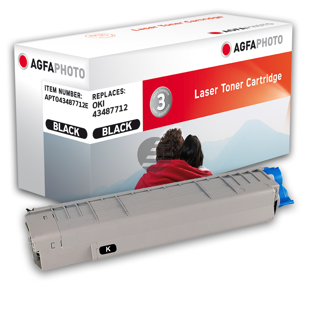Agfaphoto Toner-Kit schwarz (APTO43487712E) ersetzt 43487712
