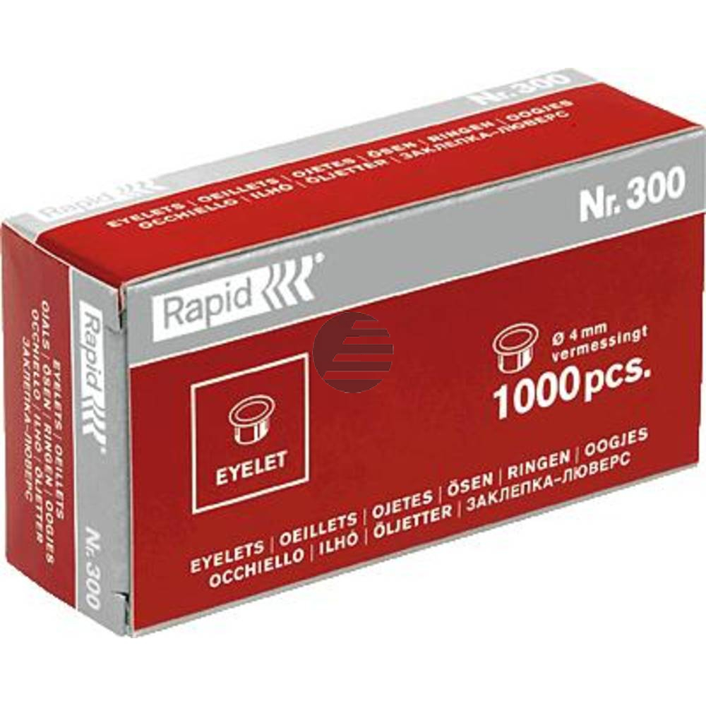 Rapid Ösen Nr 300 Combi 80/300 1m 4mm Vermessingt Packung mit 1000 Stk. (31073008)