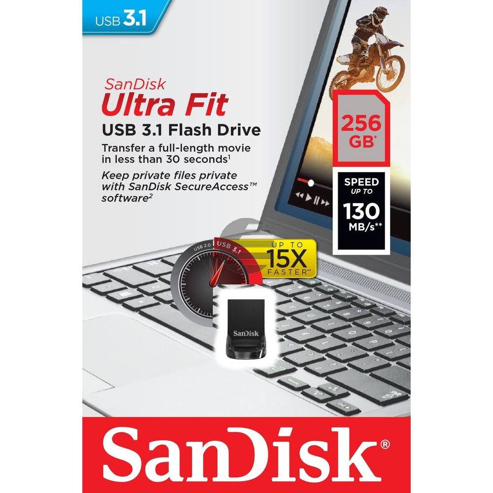 SANDISK Ultra Fit 256GB SDCZ430-256G-G46 USB 3.1
