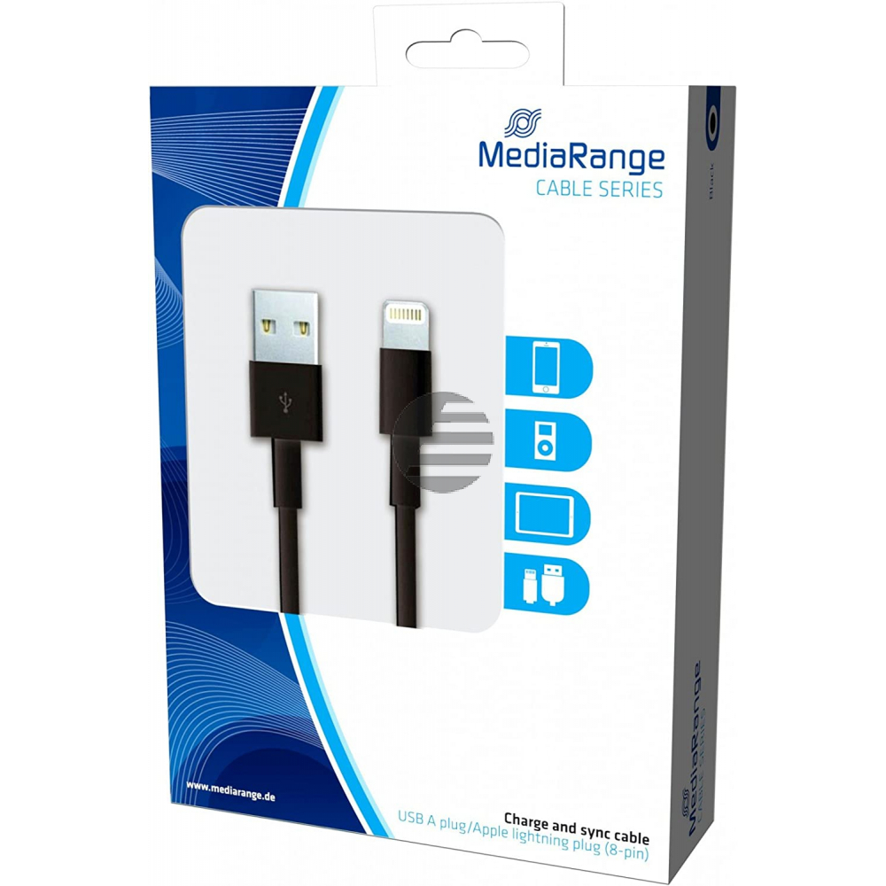 MEDIARANGE LADE- UND DATENKABEL 1m MRCS137 USB 2.0 auf Apple Lightning