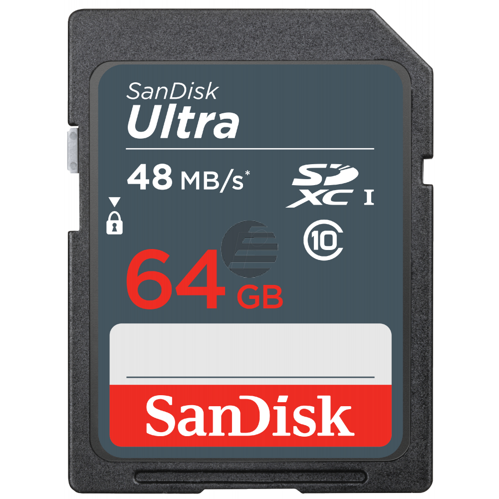 SANDISK ULTRA SDXC UHS-I U3 KARTE 64GB SDSDUNB-064G-GN3IN 48MB/s Klasse 10