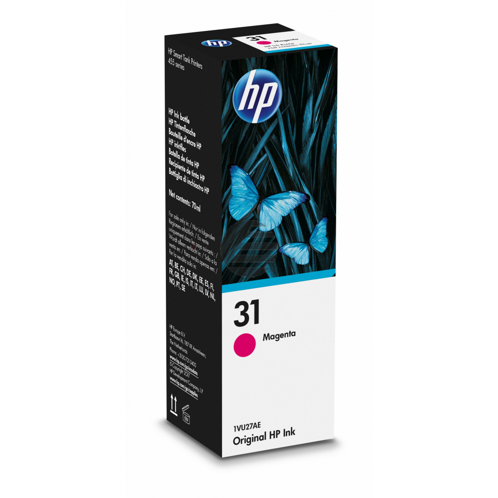 HP Tintennachfüllfläschchen magenta (1VU27AE, 31)