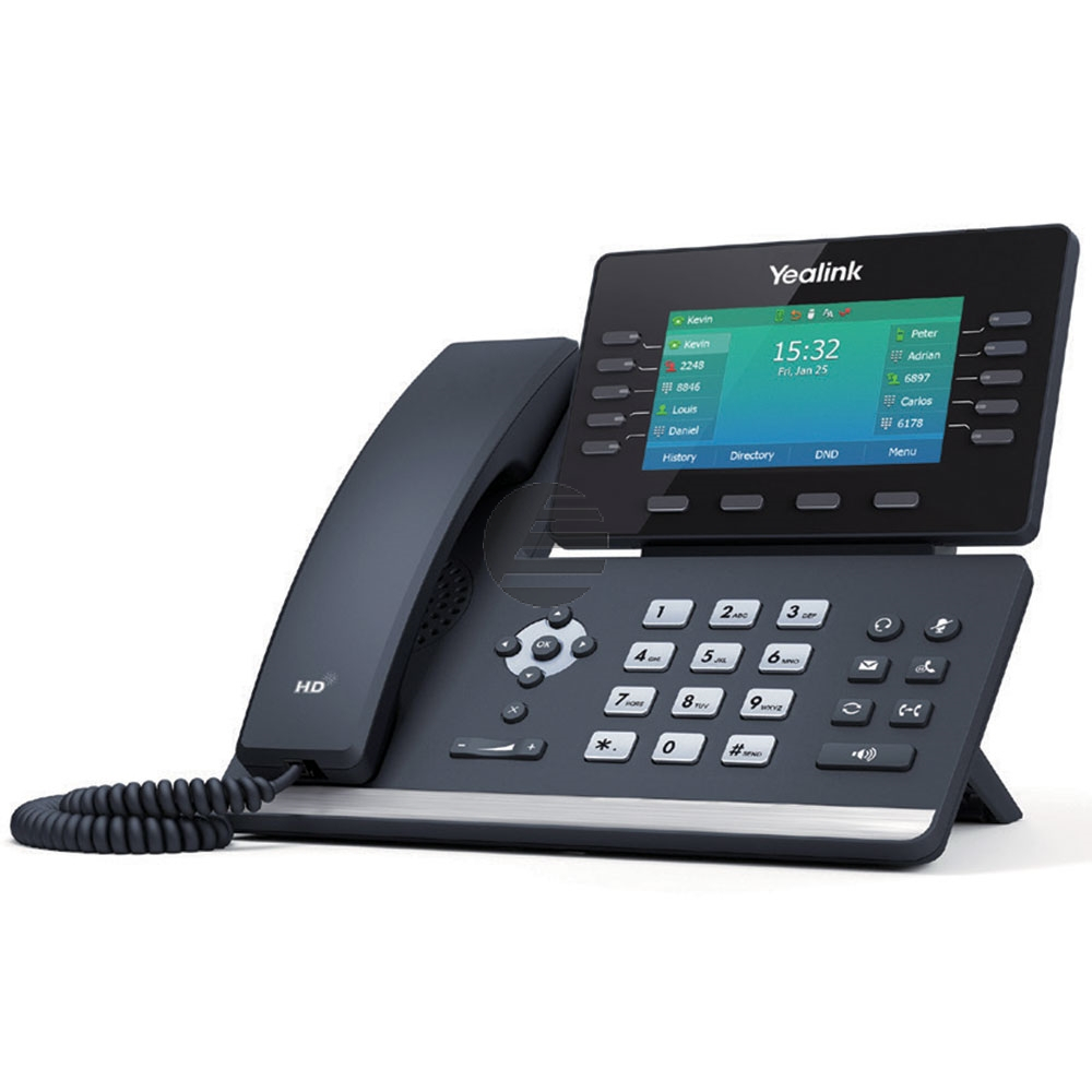 Yealink SIP-T54W, VoIP-Telefon (SIP), ohne Netzteil, PoE