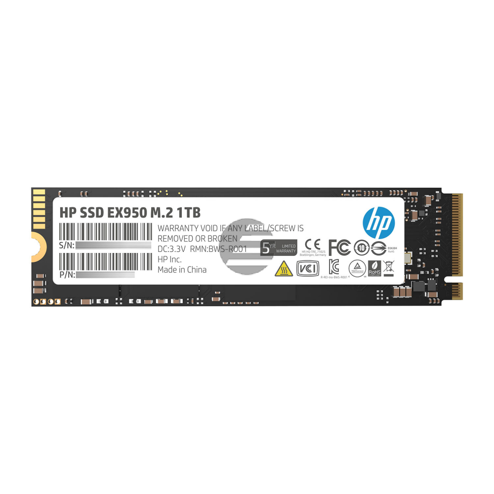 HP SSD EX950 FESTPLATTE INTERN 1TB 5MS23AA#ABB M.2 L:3500MB/s S:2900MB/s