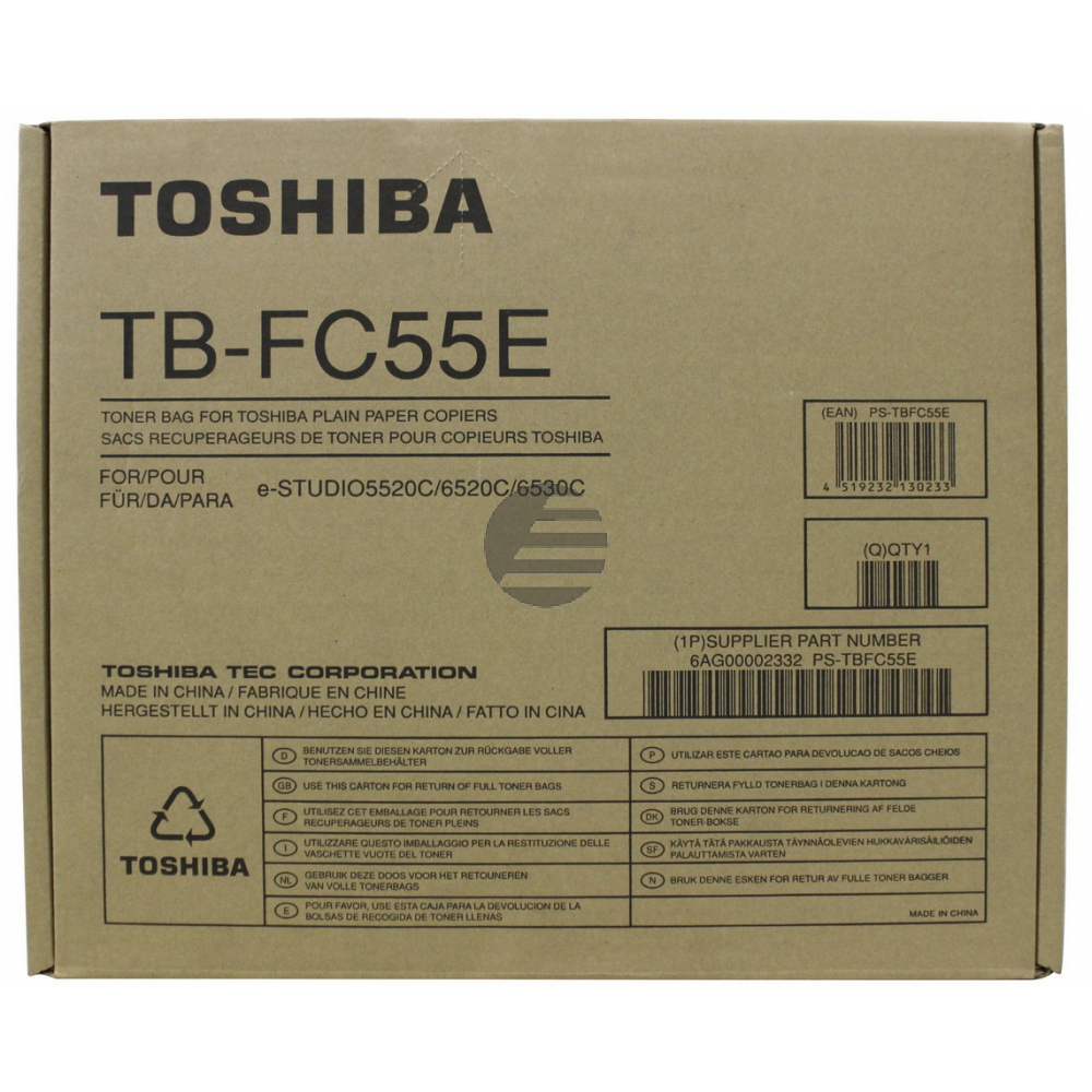 Toshiba Resttonerbehälter (6AG00002332, TB-FC55E)