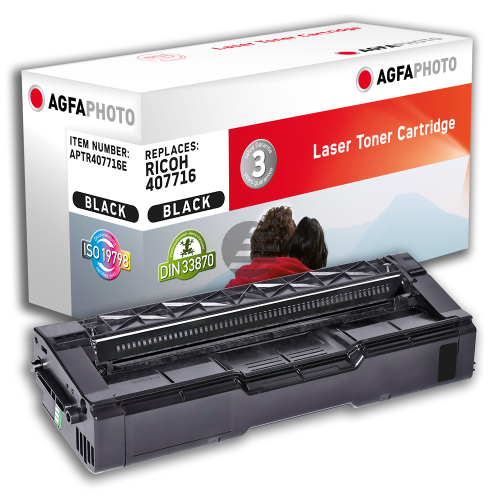 Agfaphoto Toner-Kartusche schwarz HC (APTR407716E) ersetzt SP-C252HA