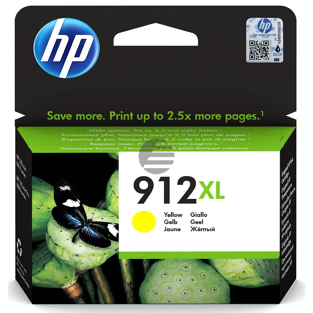 HP Tintenpatrone gelb HC (3YL83AE#301, 912XL)