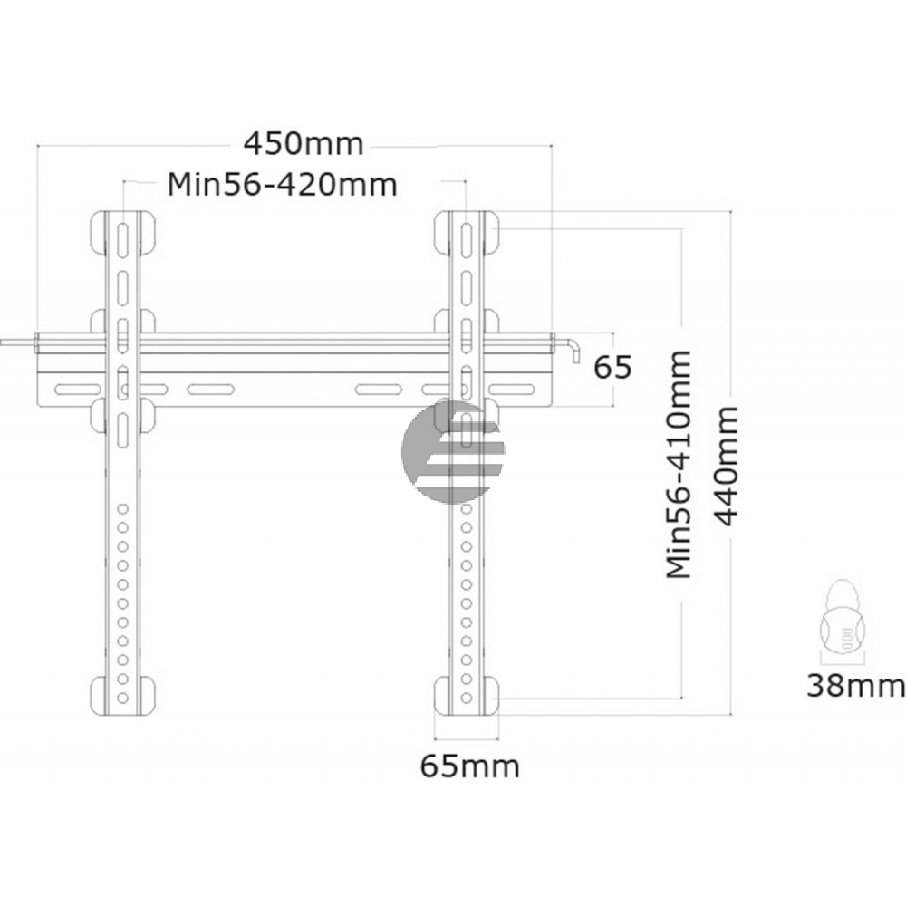 NEWSTAR TV MONITOR WANDHALTERUNG PLASMA-W040 einzel 23-52 50kg silber