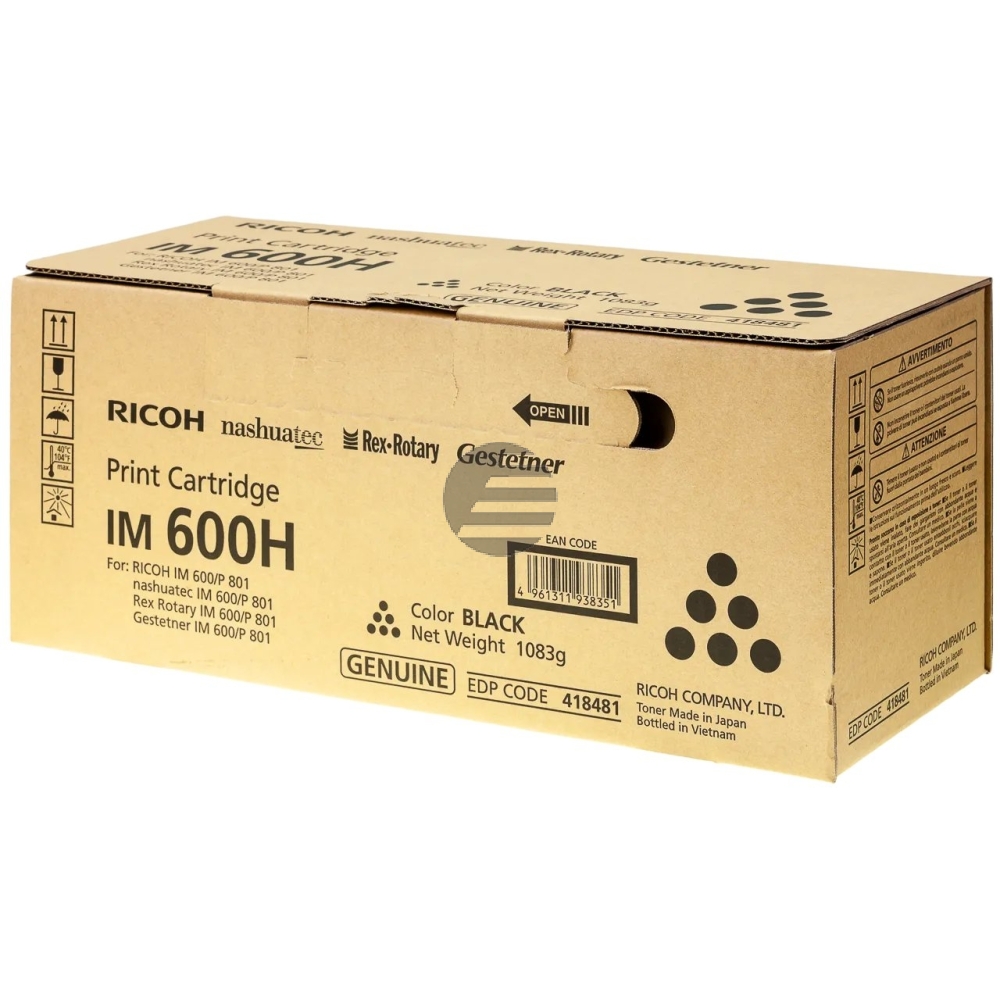 Ricoh Toner-Kit schwarz HC (418481, IM600H)