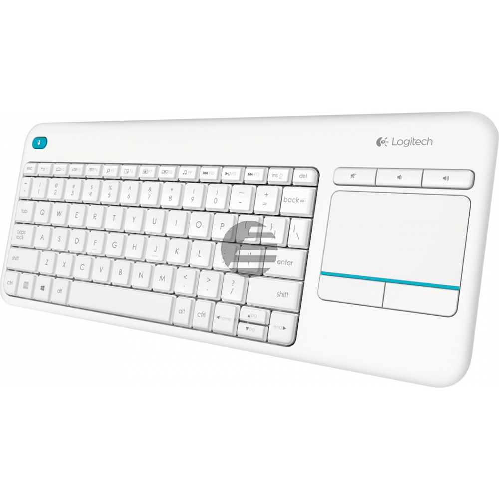 LOGITECH K400 Plus Wireless Touch Keyboard white (DE)