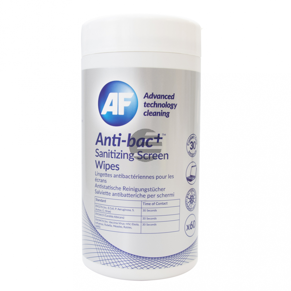 ABSCRW60T AF ANTI-BAC+ (60) Spenderdose Reinigungstuecher ABSCRW60T AF ANTI-BAC+ (60) Spenderdose Reinigungstuecher