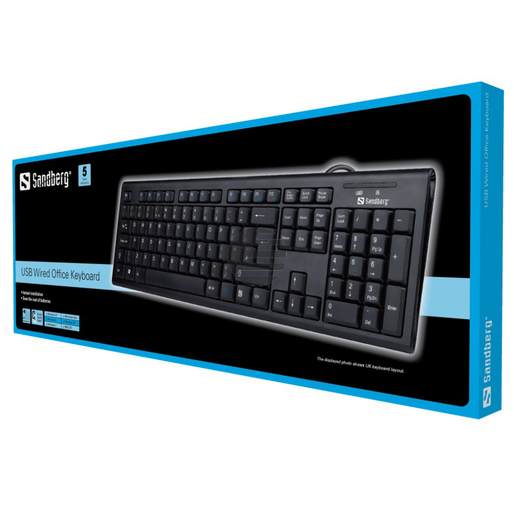 Sandberg USB Wired Office Keyboard Nord