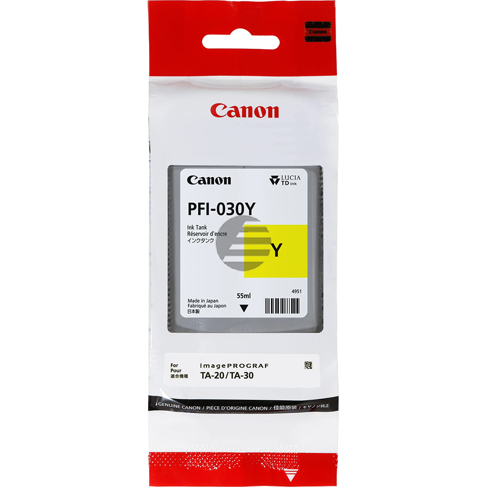 Canon Tintenpatrone gelb (3492C001, PFI-030Y)