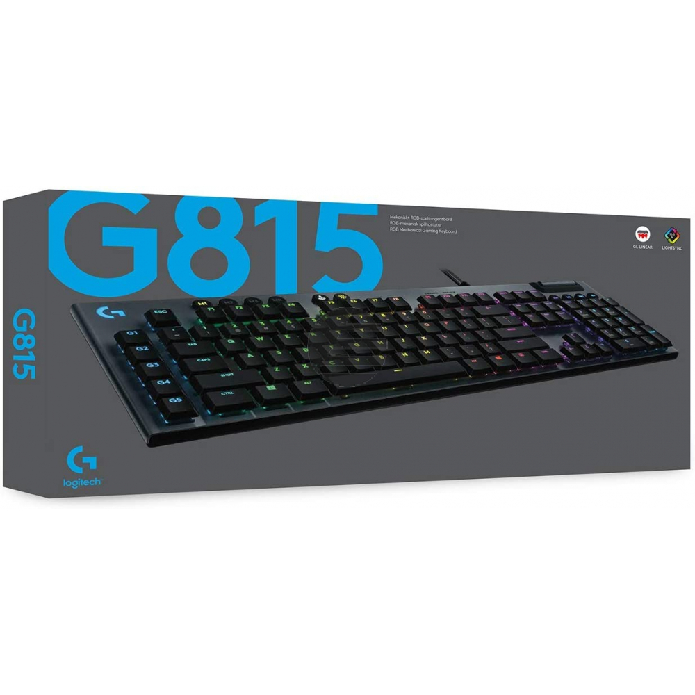 LOGITECH G815 LIGHTSPEED RGB Mechanical Gaming Keyboard ? GL Tactile - CARBON - DEU - CENTRAL