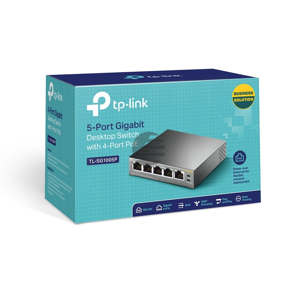 TP-Link TL-SG1005P Desktop Switch mit 4-Port PoE