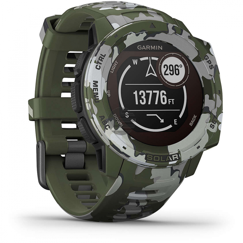 Garmin Instinct Solar Camo GPS-Smartwatch grün