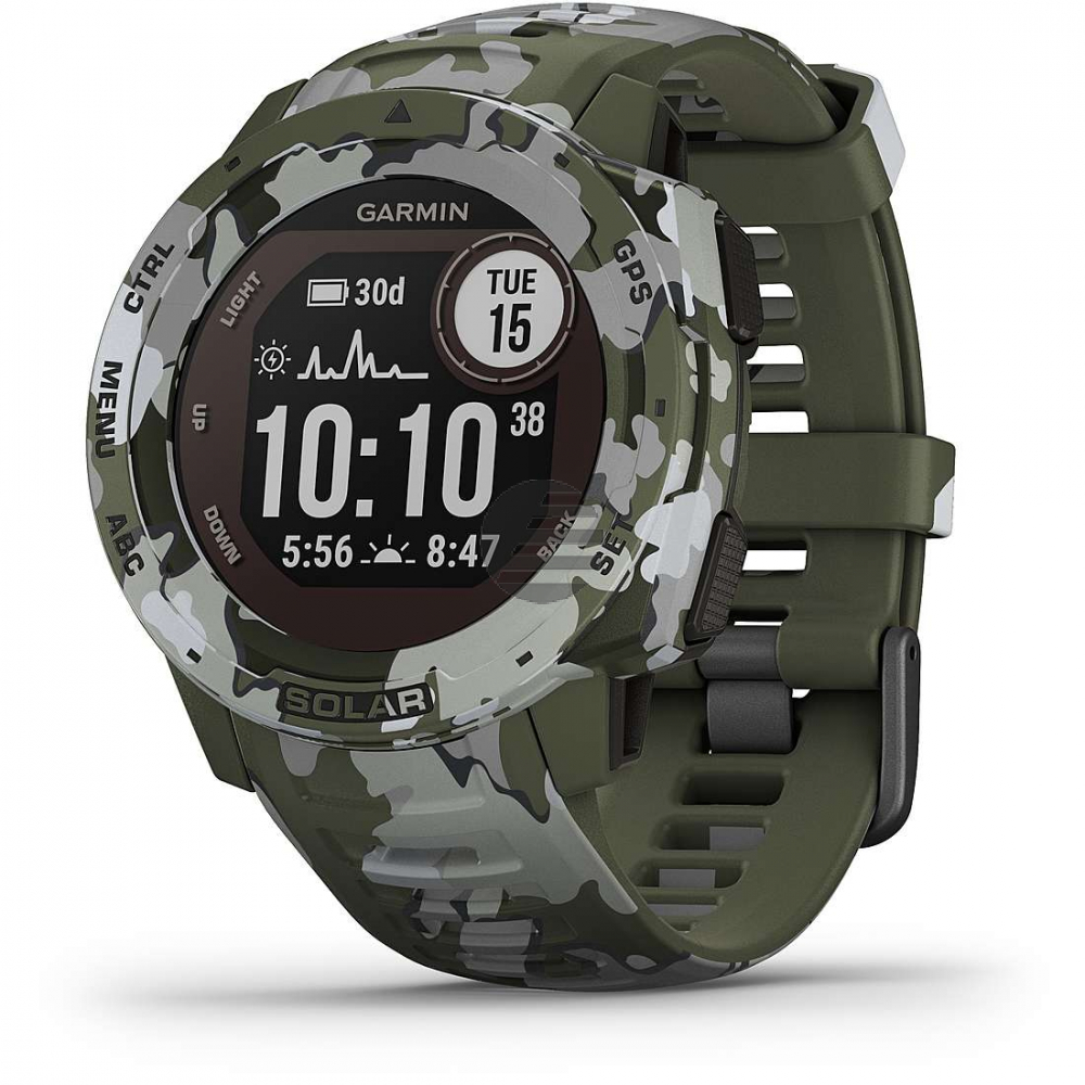 Garmin Instinct Solar Camo GPS-Smartwatch grün