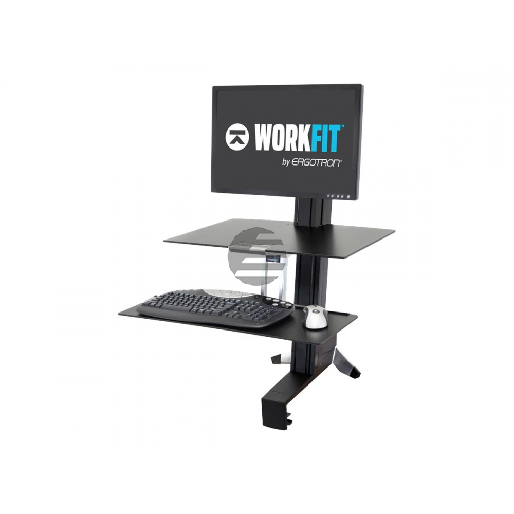 ERGOTRON WorkFit-S mittelgrosser Monitor HD mit Arbeitsflaeche bis 76cm 30Zoll VESA 75x75 100x100max max. 13,2kg. Anhebung bis 5