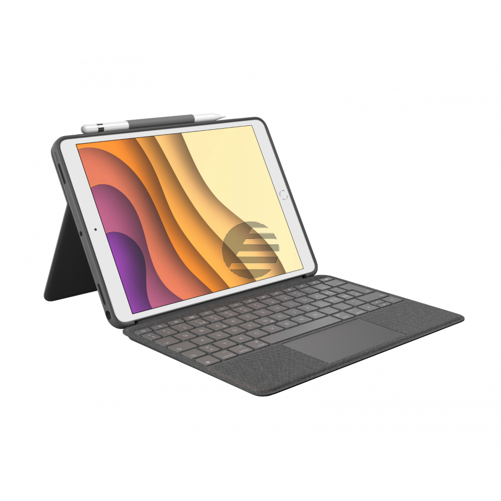 Logitech Combo Touch - Tastatur und Foliohülle - mit Trackpad - hintergrundbeleuchtet - Apple Smart connector - QWERTY - Spanisc