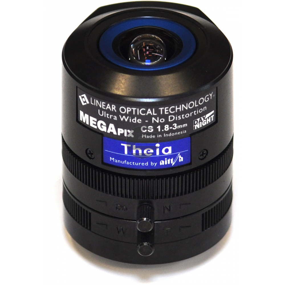 Theia Ultra Wide - CCTV-Objektiv - verschiedene Brennweiten - Automatische Irisblende - 10.2 mm (1/2.5