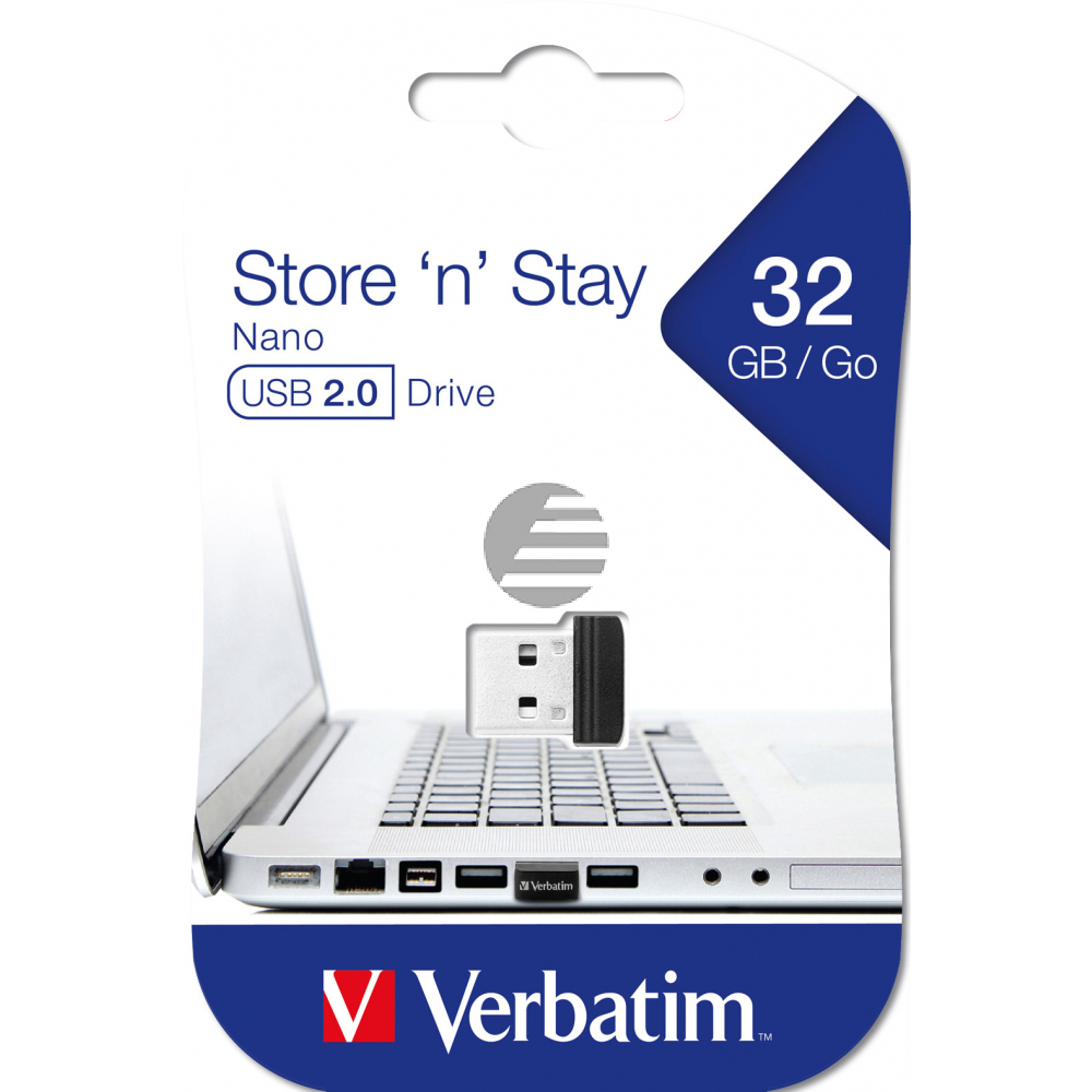 VERBATIM USB-Drive Nano 2.0 32GB 98130 Store n Stay