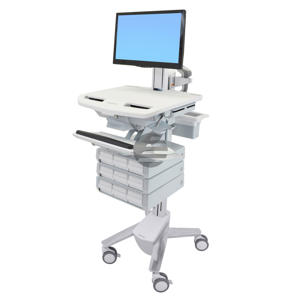 Ergotron - Wagen für LCD-Display / Tastatur / Maus / CPU / Notebook / Scanner (offene Architektur) - medizinisch - Kunststoff, A