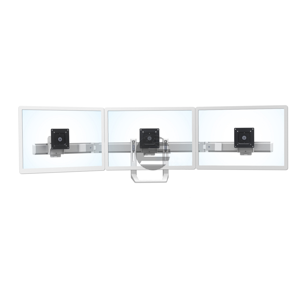 Ergotron HX Triple Monitor Bow Kit - Montagekomponente (Griff, 3 Drehzapfen, Scharnier) für 3 Monitore - weiß - Bildschirmgröße: