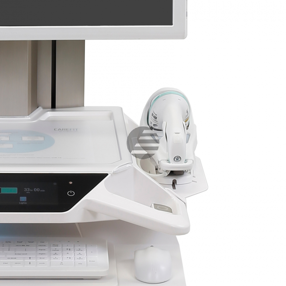 Ergotron CareFit Pro - Montagekomponente (Befestigungsteile, slotted shelf) für barcode scanner / printer - medizinisch - weiß -