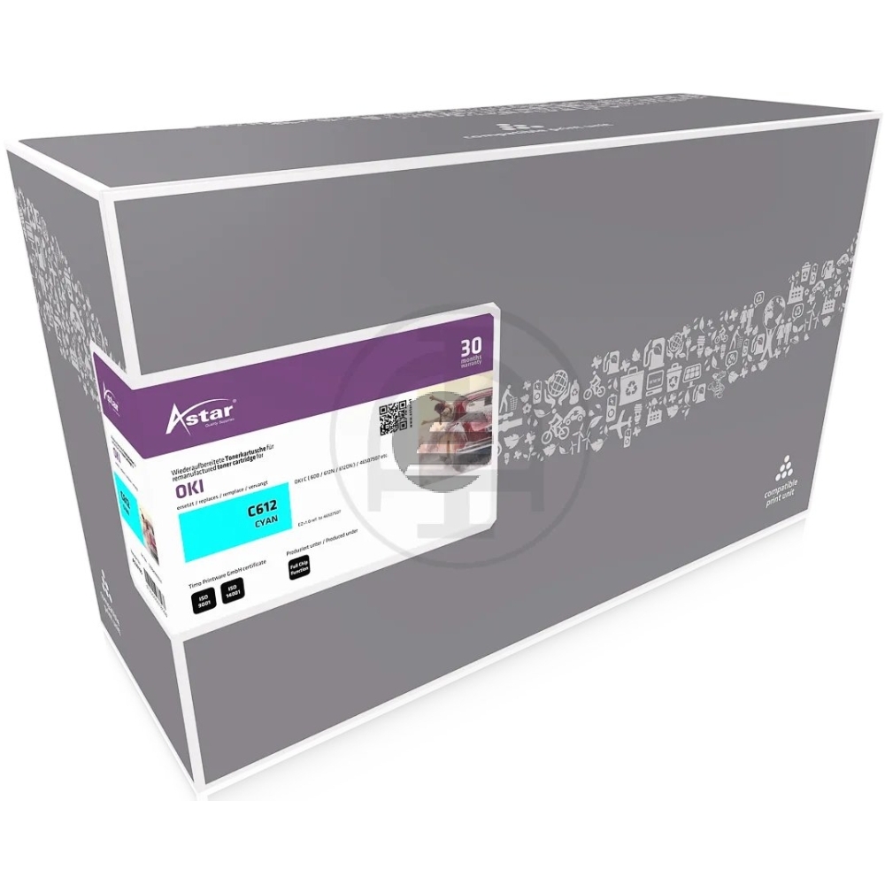 Astar Toner-Kit cyan (AS20195) ersetzt 46507507