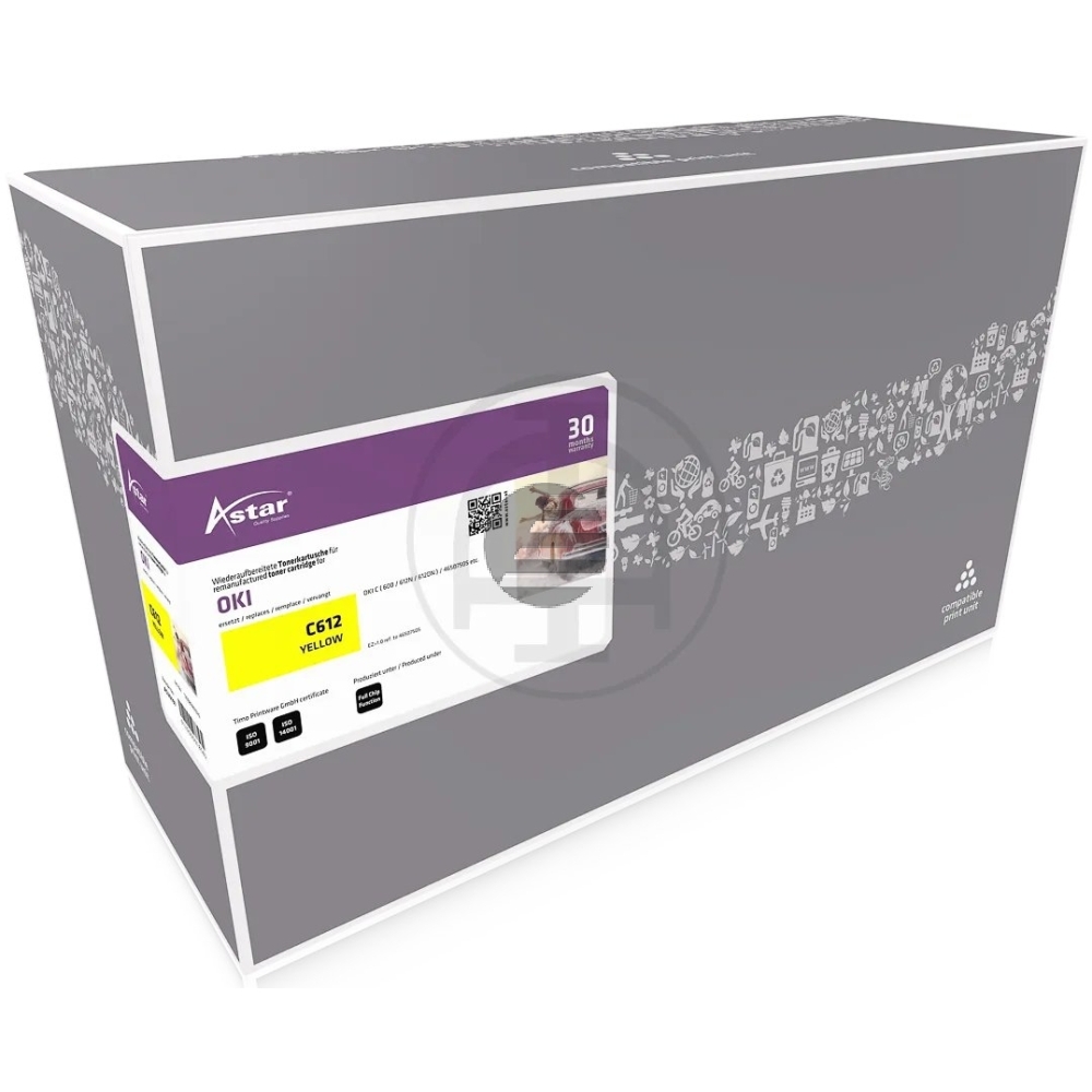 Astar Toner-Kit gelb (AS20197) ersetzt 46507505
