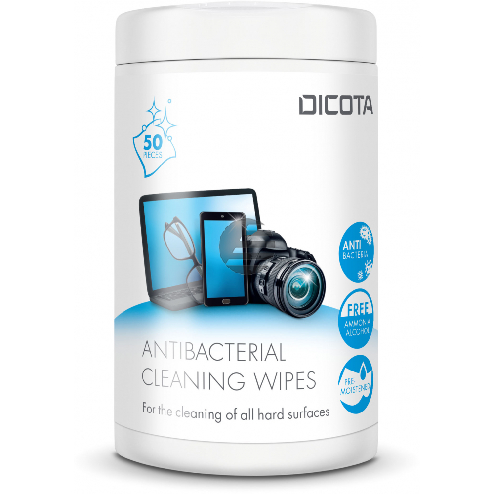 DICOTA Antibacterial Surface D31812 Cleaning Wipes Tub 50 pcs
