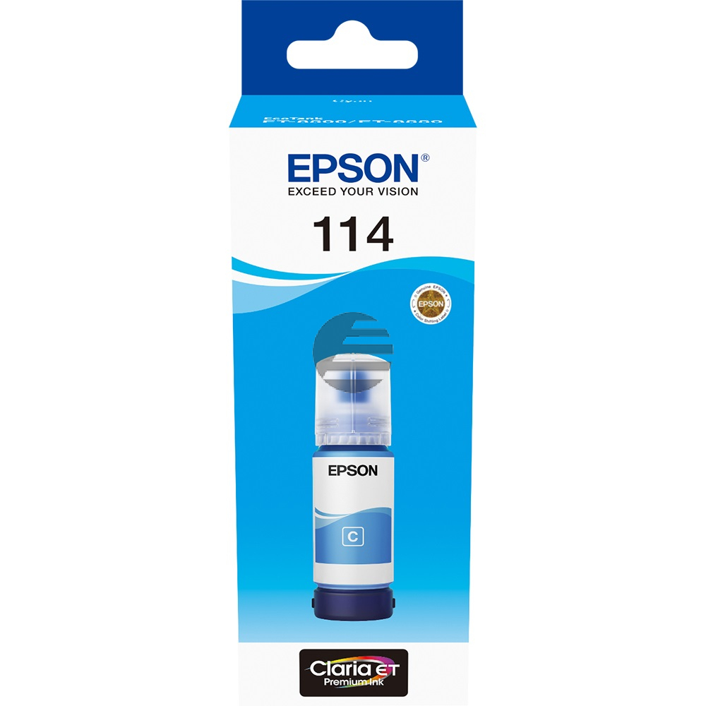 Epson Tintennachfüllfläschchen cyan SC (C13T07B240, 114)