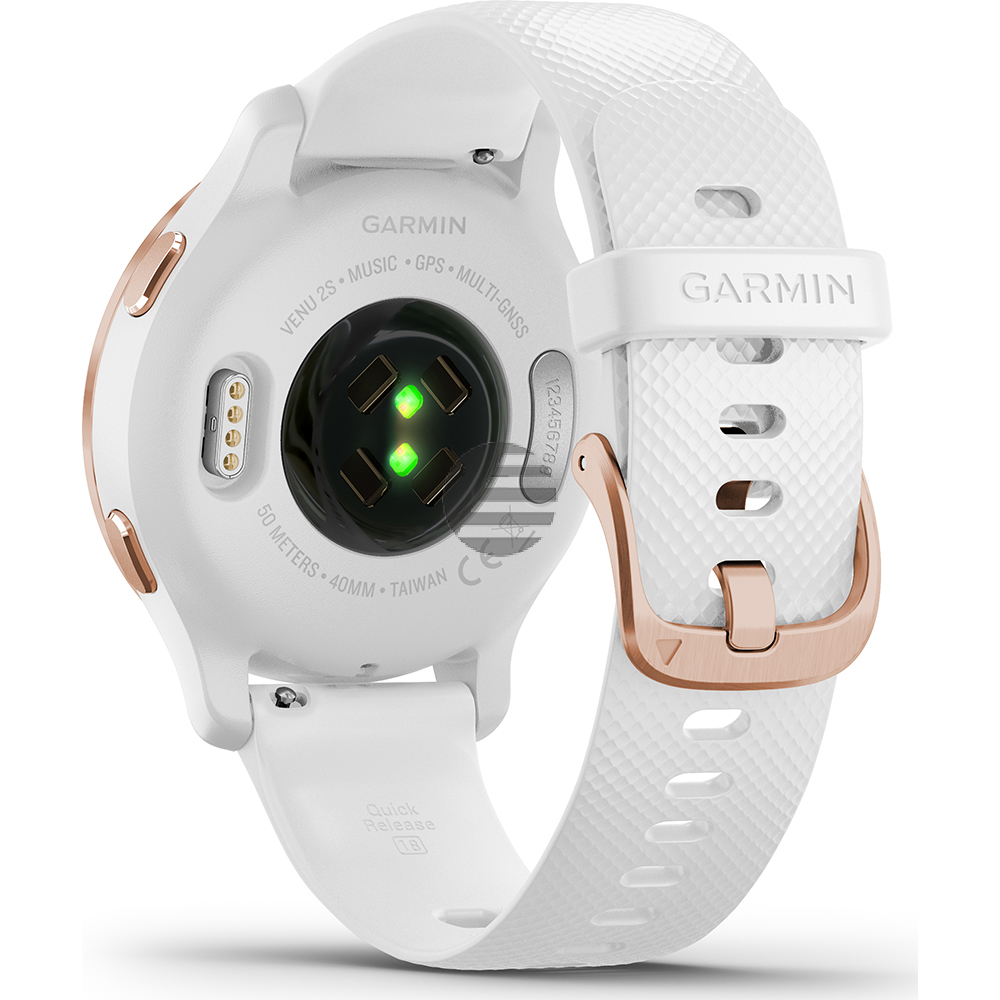 Garmin Venu 2S Smartwatch, weiß/rosegold