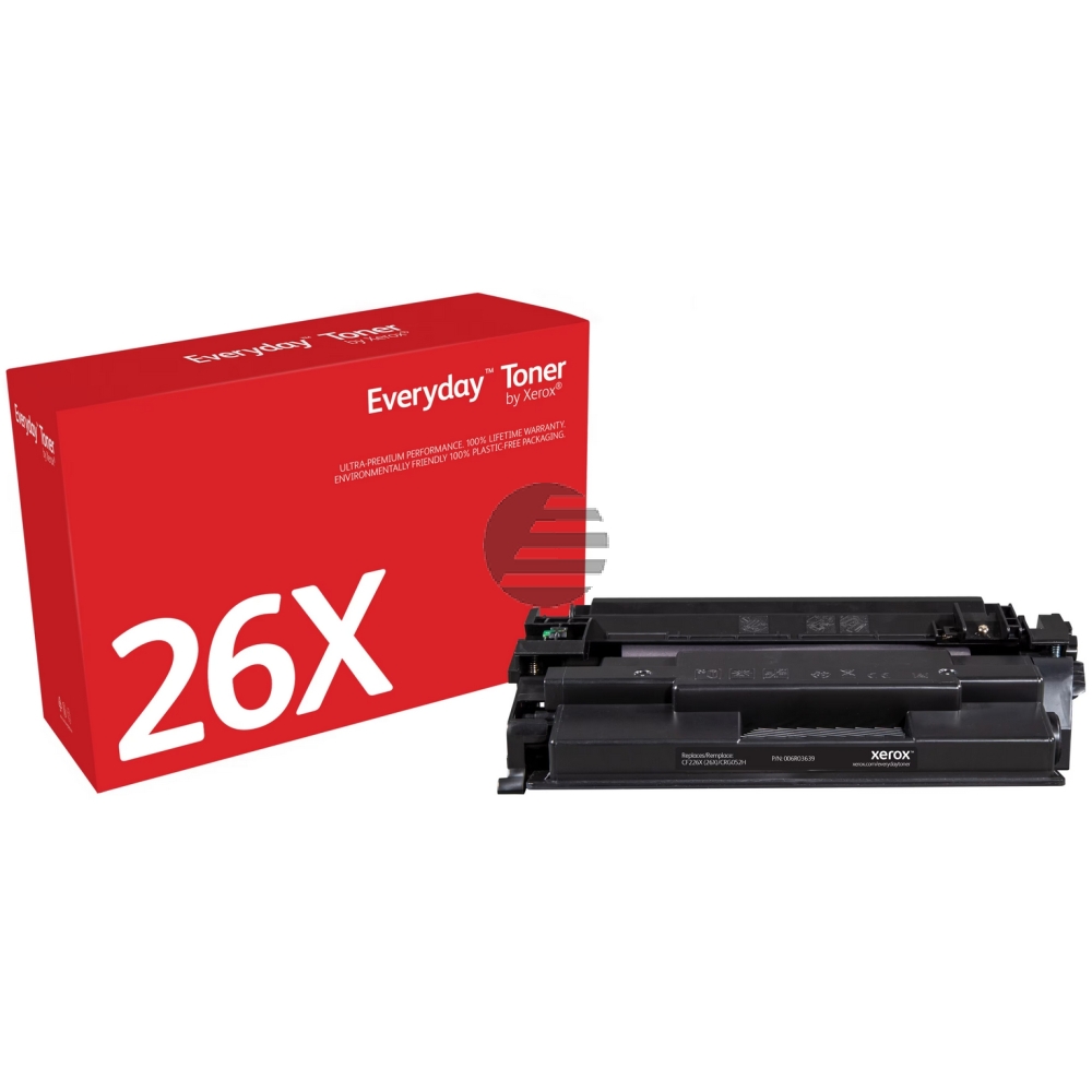 Xerox Toner-Kartusche (Everyday Toner) schwarz HC (006R03639) ersetzt 26X, 052H